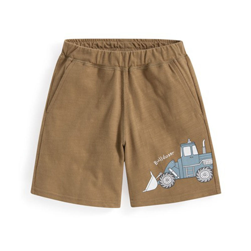 Cotton Cartoon Car Children's Shorts Summer Boys Thin Cotton Breathable Engineering Vehicle Pants