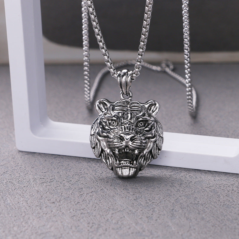 Steel Hip-hop Necklace Children's Fashion Hip-hop Catwalk Necklace Chain Stainless Steel Accessories