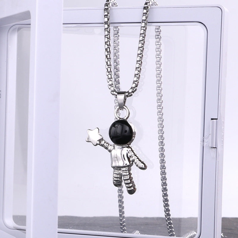 Steel Hip-hop Necklace Children's Fashion Hip-hop Catwalk Necklace Chain Stainless Steel Accessories