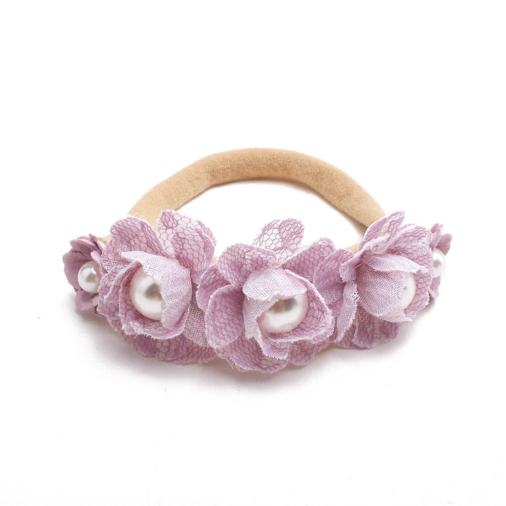 Hair Band Beige Pearl