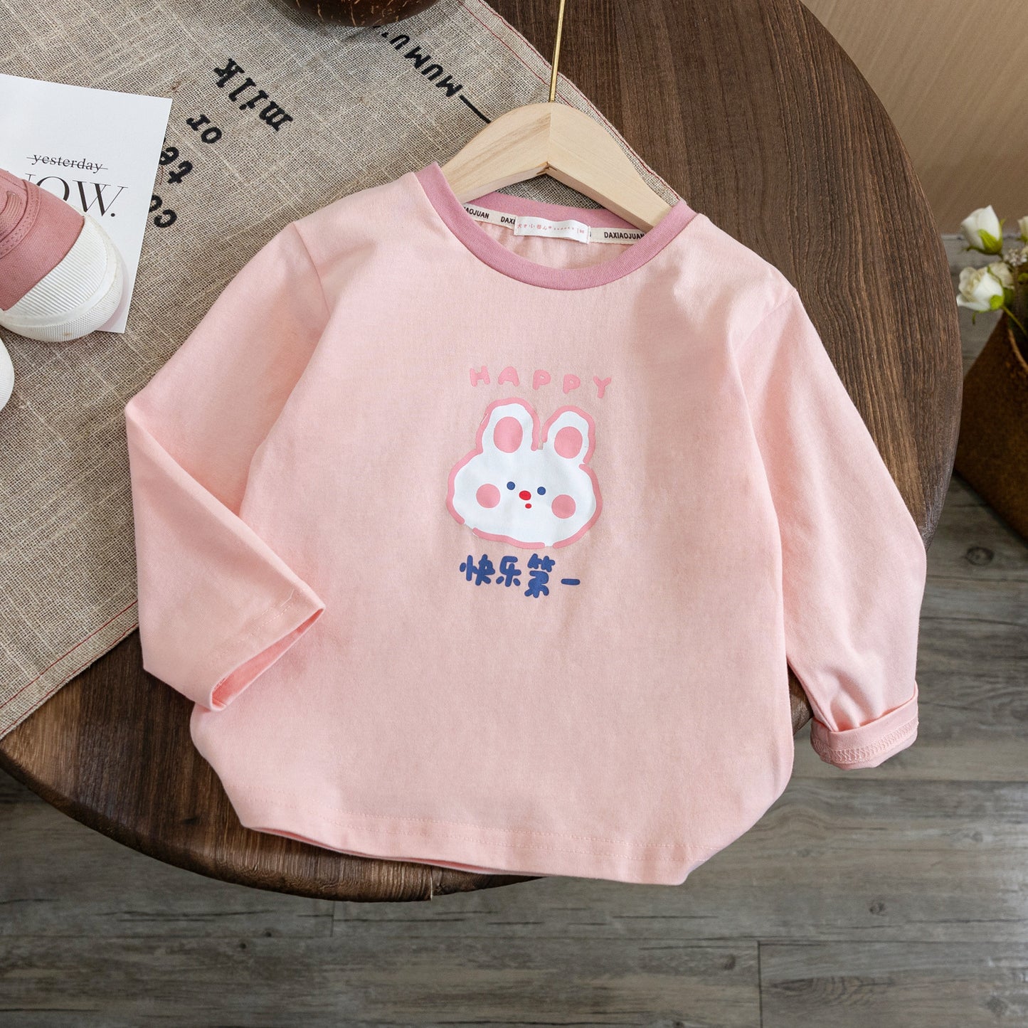 Baby Girls' Long-sleeved Cartoon Printed Top