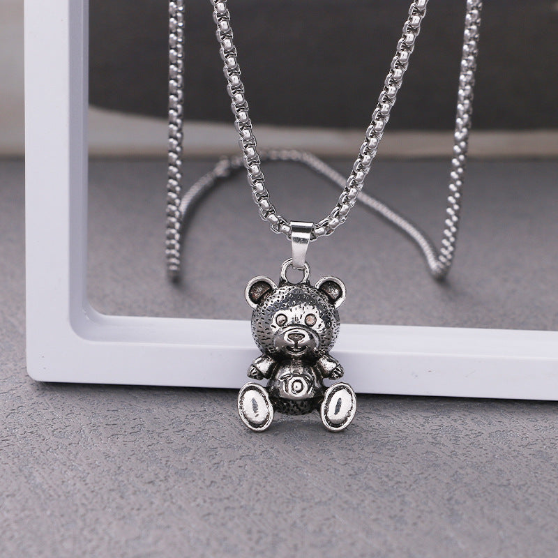 Steel Hip-hop Necklace Children's Fashion Hip-hop Catwalk Necklace Chain Stainless Steel Accessories