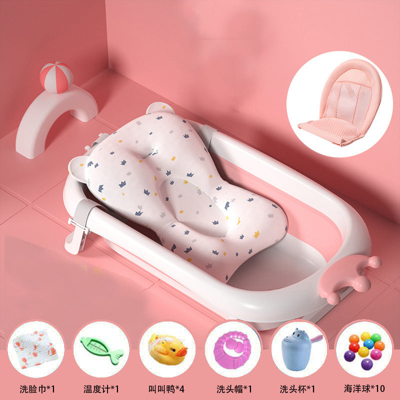 Baby Bath Tub Baby Folding Tub Newborn Children Sitting And Lying Household Large Bath Tub Children's Products