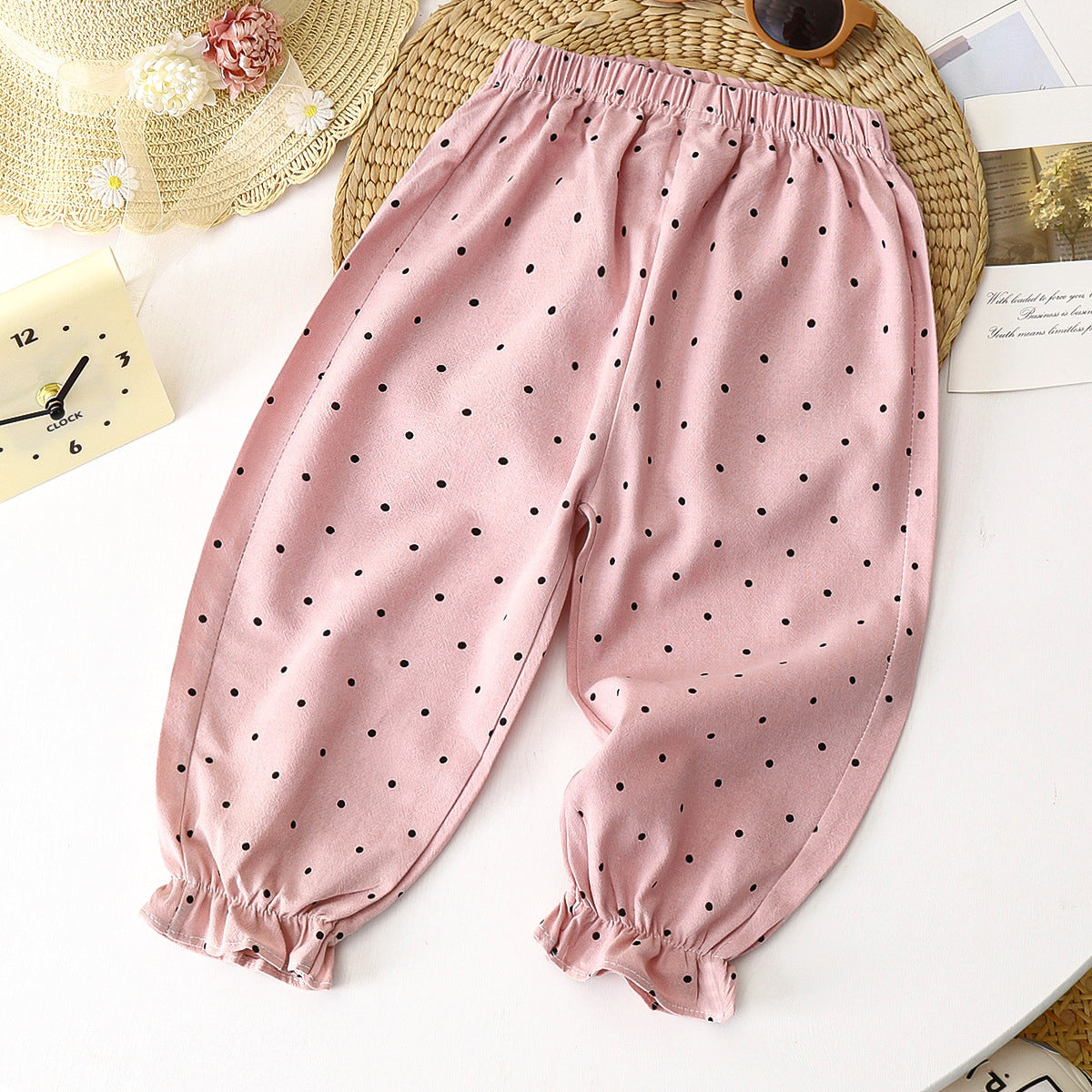 Cotton Baby Girl Anti-mosquito Pants Dot Bloomers Cool And Comfortable