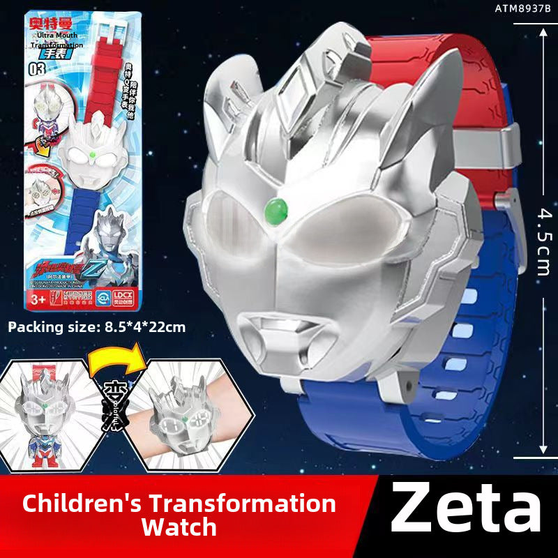 Genuine Smart Ultraman Watch Q Mecha Deformation Children Boys Girls Ultraman Hero Watch Toy