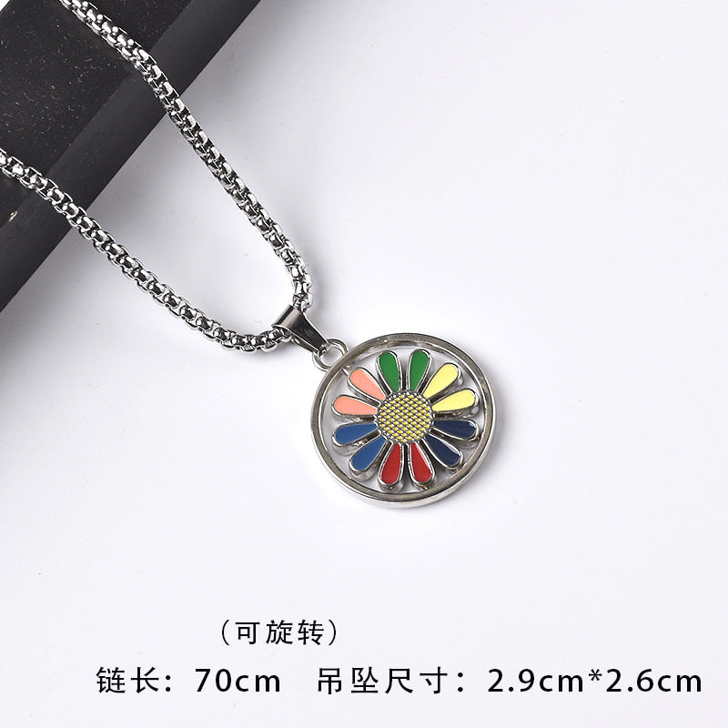 Steel Hip-hop Necklace Children's Fashion Hip-hop Catwalk Necklace Chain Stainless Steel Accessories