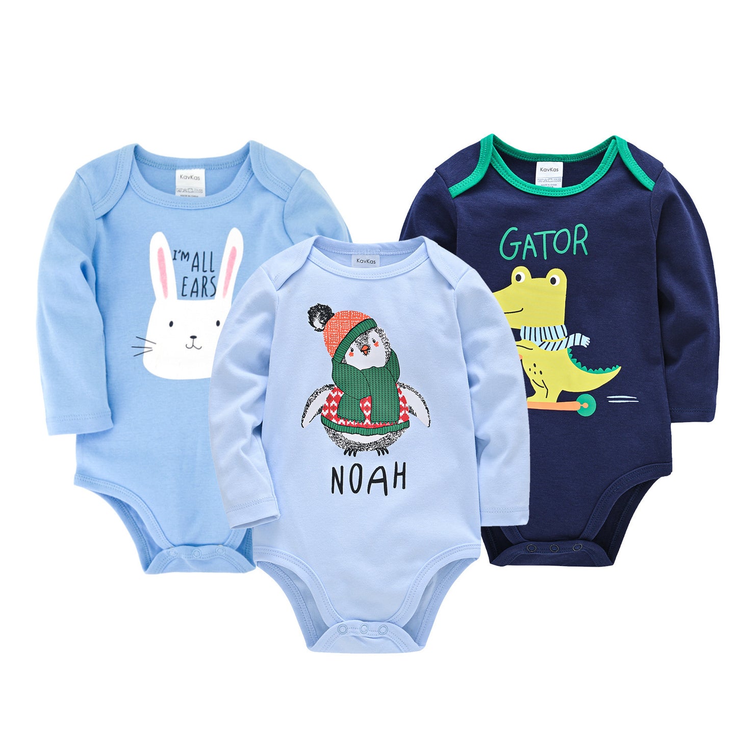 Baby Jumpsuit Three-piece Suit Spring And Autumn New Product Cartoon Long-sleeved