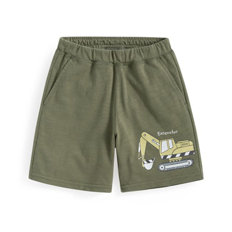 Cotton Cartoon Car Children's Shorts Summer Boys Thin Cotton Breathable Engineering Vehicle Pants