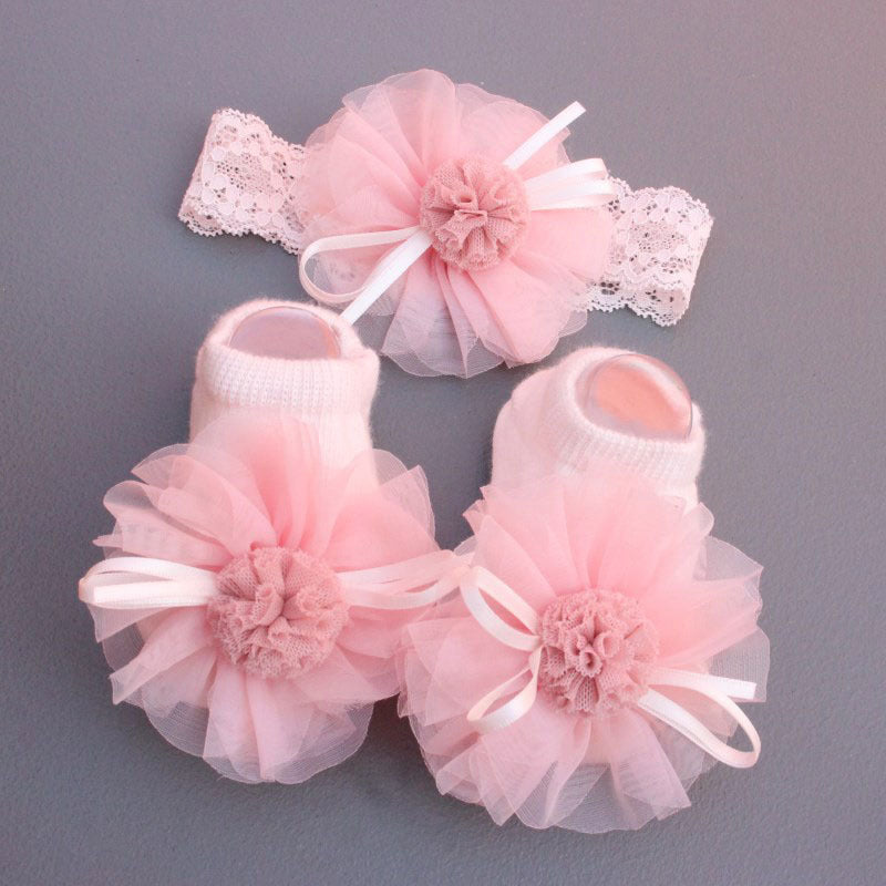 Baby Headband Socks Set Hair Accessories