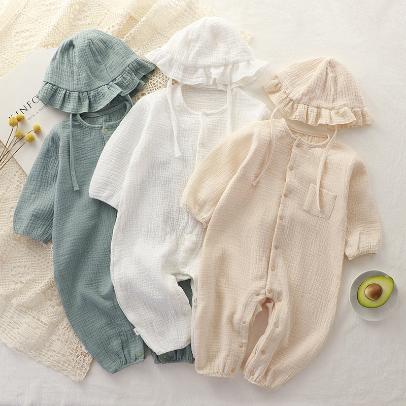 baby jumpsuit with cap