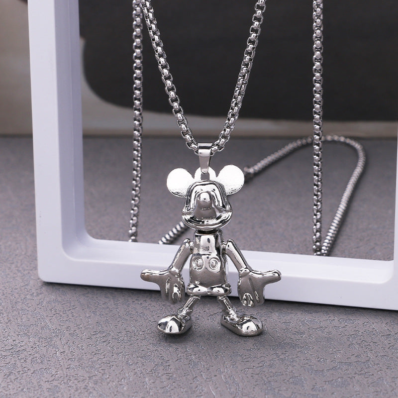 Steel Hip-hop Necklace Children's Fashion Hip-hop Catwalk Necklace Chain Stainless Steel Accessories