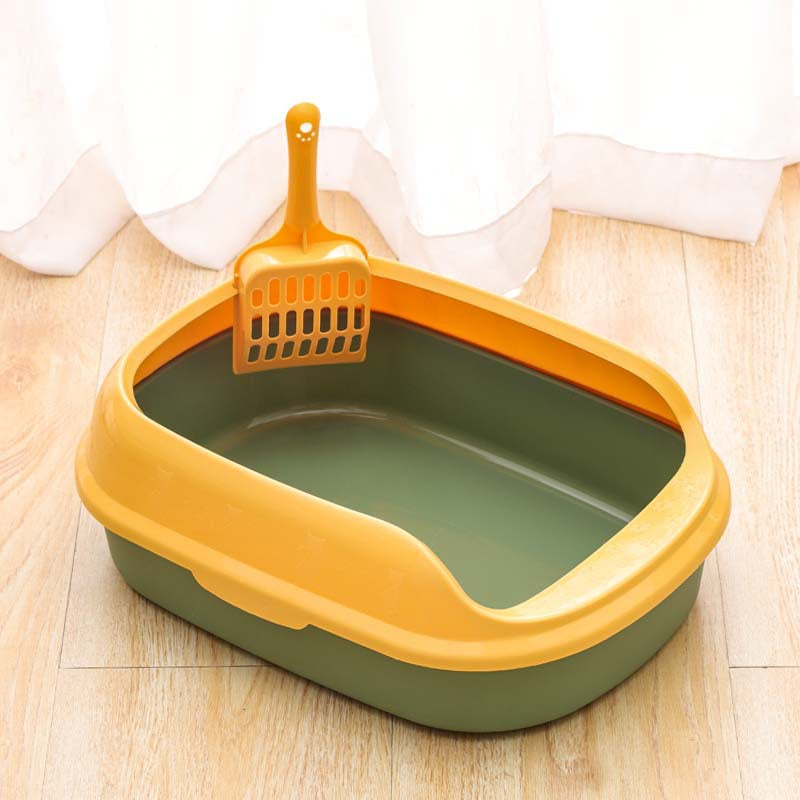 Cat Litter Box Home Small Cat Litter Box Semi-closed Cat Litter Tray Pet Cat Toilet Pet Supplies