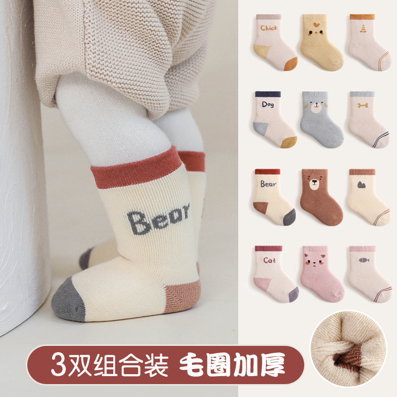 Baby Socks Autumn And Winter Thickened Warm