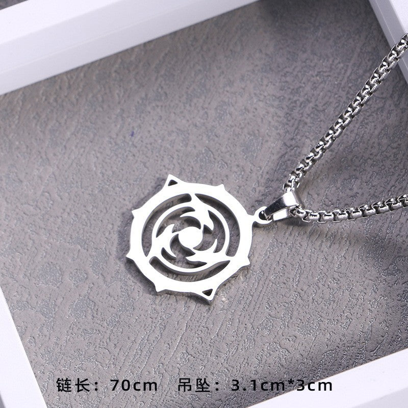 Steel Hip-hop Necklace Children's Fashion Hip-hop Catwalk Necklace Chain Stainless Steel Accessories