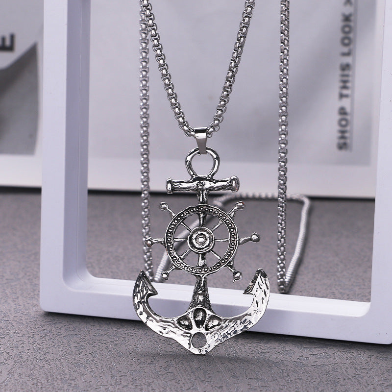 Steel Hip-hop Necklace Children's Fashion Hip-hop Catwalk Necklace Chain Stainless Steel Accessories