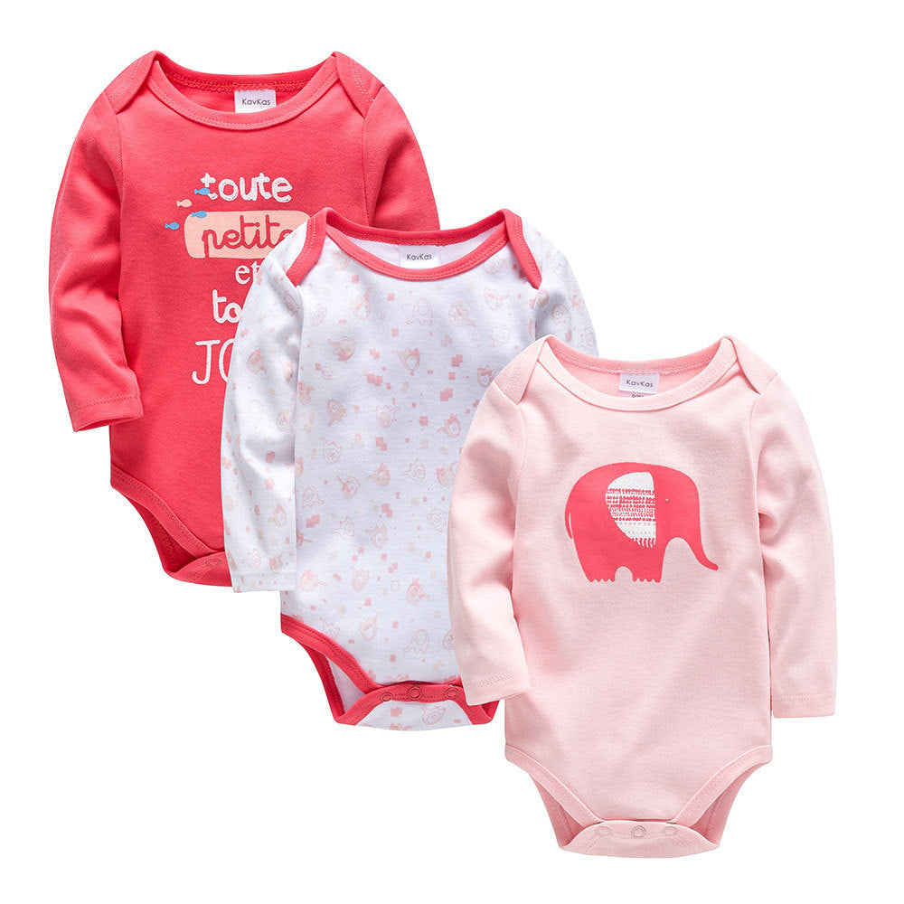 Baby Jumpsuit Three-piece Suit Spring And Autumn New Product Cartoon Long-sleeved