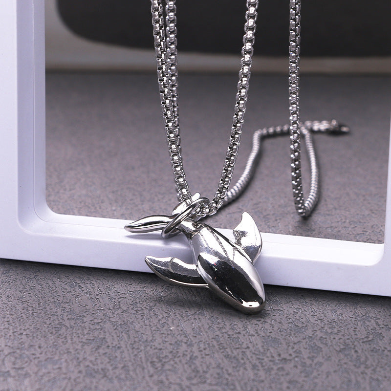 Steel Hip-hop Necklace Children's Fashion Hip-hop Catwalk Necklace Chain Stainless Steel Accessories