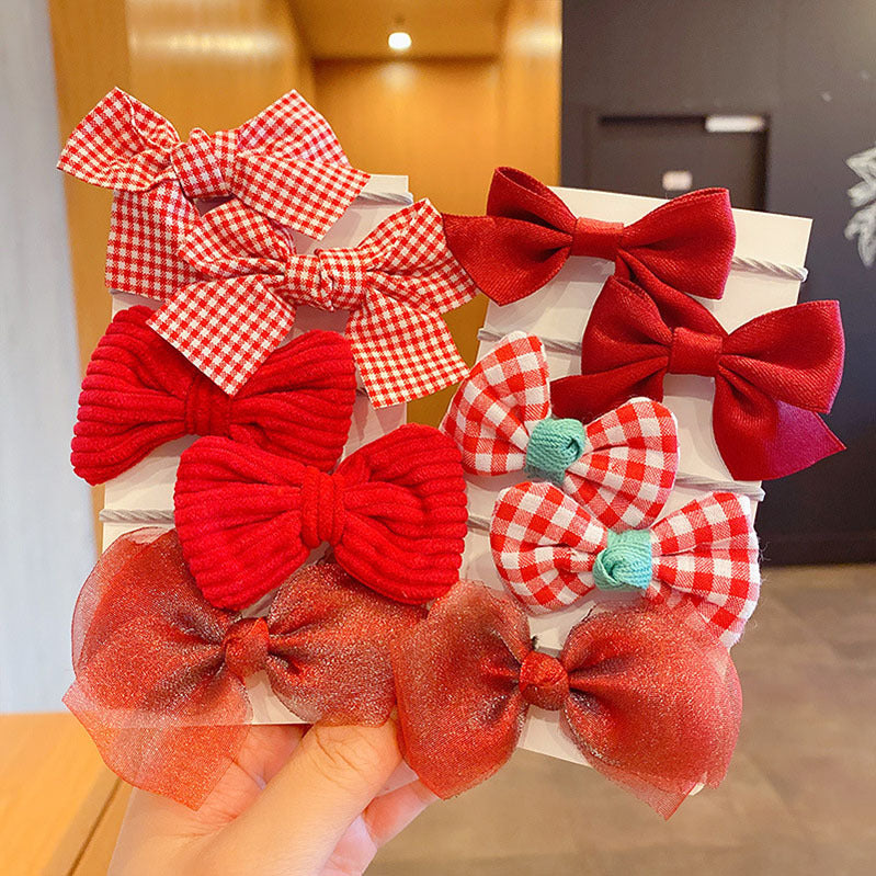 Fabric Flower Bow Does Not Hurt Hair Accessories Cute Hair Rings