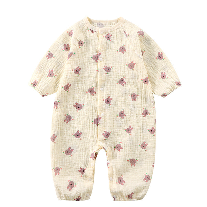 Jumpsuit Newborn Baby Cute Cartoon Romper Male And Female Baby Close-fitting Romper Spring And Summer Pajamas