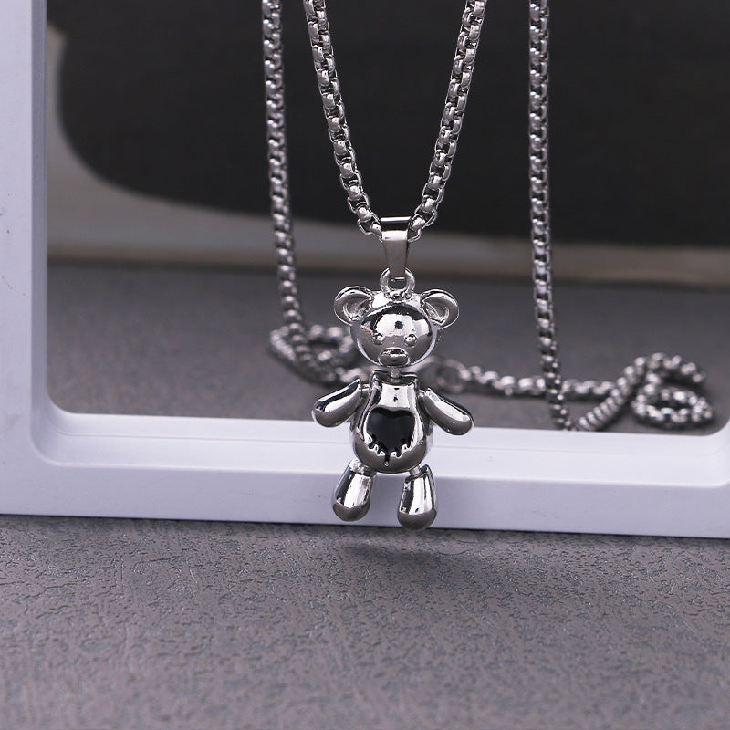 Steel Hip-hop Necklace Children's Fashion Hip-hop Catwalk Necklace Chain Stainless Steel Accessories