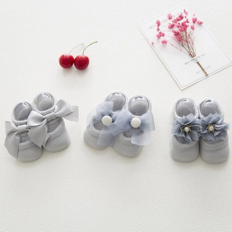 Baby Shoes 0-6 Months Baby Socks Summer Thin Lace Cotton Spring And Autumn Loose Mouth Not Feet