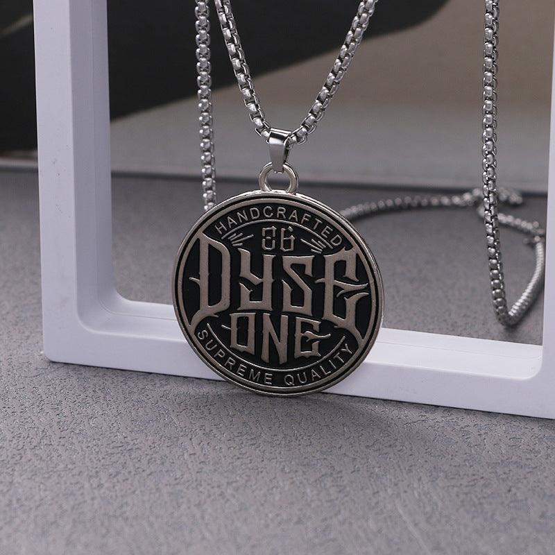 Steel Hip-hop Necklace Children's Fashion Hip-hop Catwalk Necklace Chain Stainless Steel Accessories