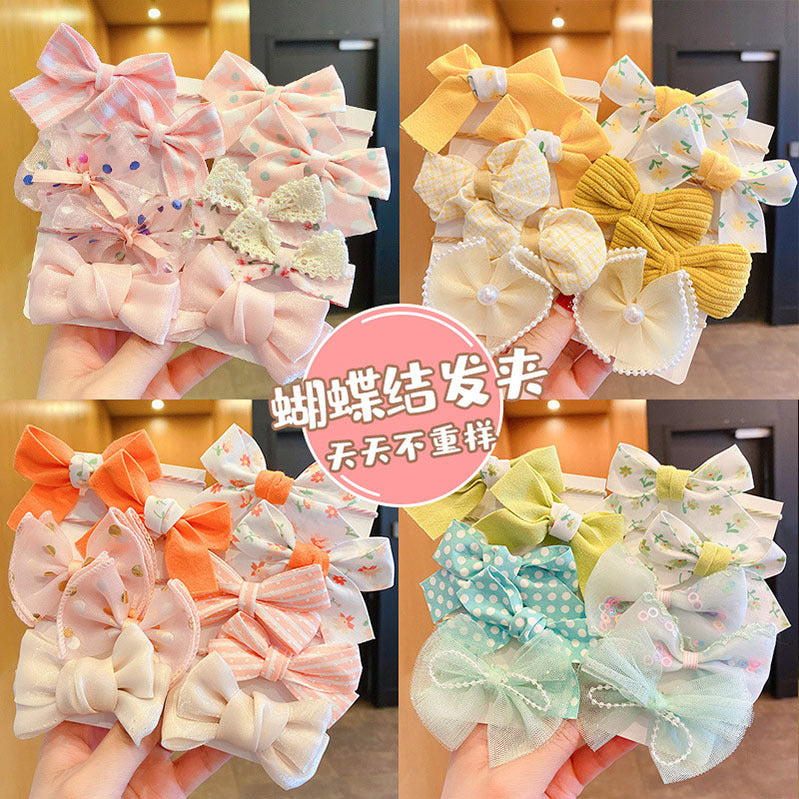 Fabric Flower Bow Does Not Hurt Hair Accessories Cute Hair Rings