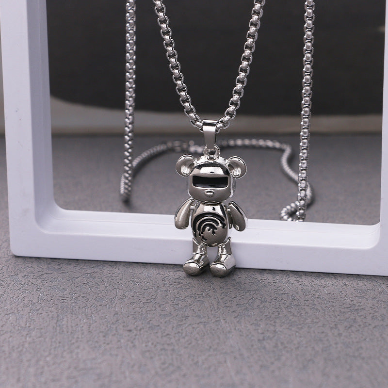 Steel Hip-hop Necklace Children's Fashion Hip-hop Catwalk Necklace Chain Stainless Steel Accessories