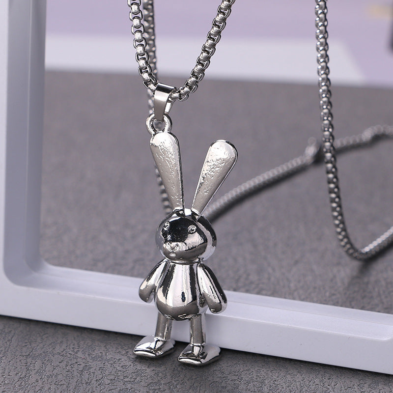 Steel Hip-hop Necklace Children's Fashion Hip-hop Catwalk Necklace Chain Stainless Steel Accessories