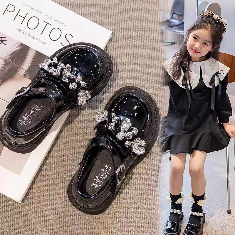 British Style Small Leather Shoes Girls