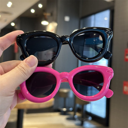 Sunglasses Parent-child Baby Sunglasses Photo Concave Shape Fried Street Boys And Girls Children's Glasses