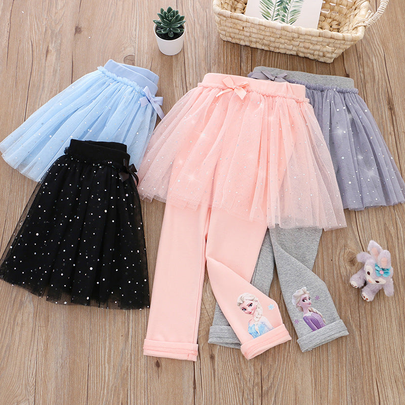 Skirt Pants Leggings Princess Cotton