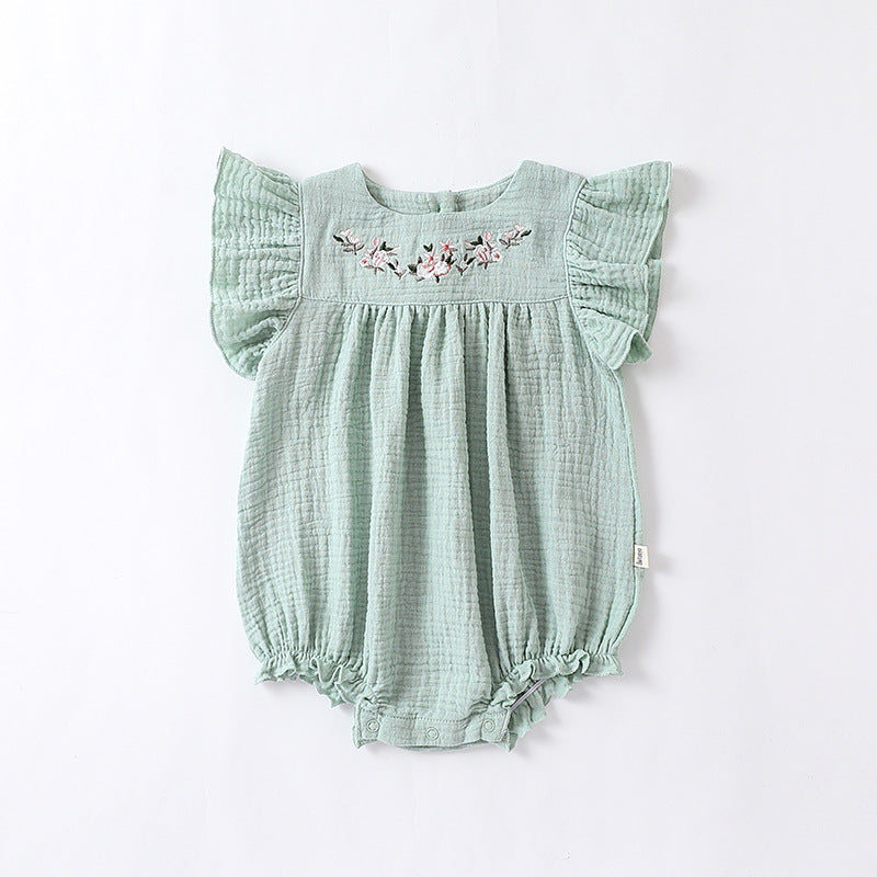 Baby Summer Dress Embroidered Sweet Fart-covered Baby Girl