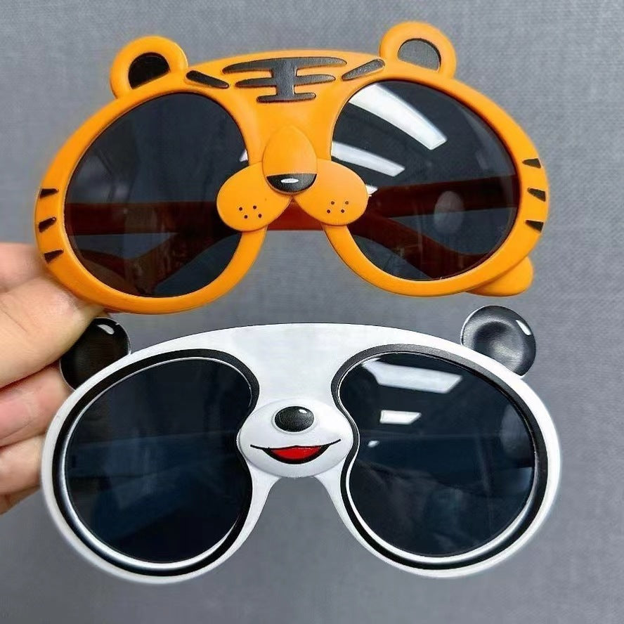 New Silicone Children's Panda Sunglasses Outdoor Sports UV-proof Cute Baby Tiger Polarized Sunglasses