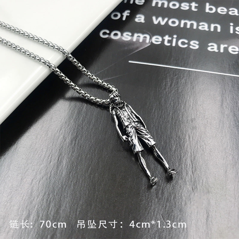 Steel Hip-hop Necklace Children's Fashion Hip-hop Catwalk Necklace Chain Stainless Steel Accessories