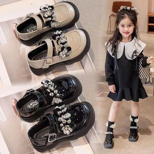 British Style Small Leather Shoes Girls