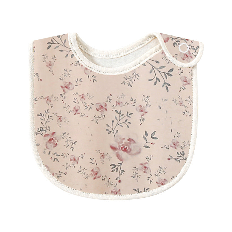 Baby Cotton Cute Printed Spit Towel Baby Bib Rice Pocket