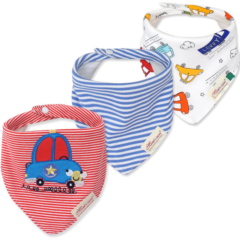 Baby Double Triangle Scarf Children's Bib Saliva Towels 3 Pack