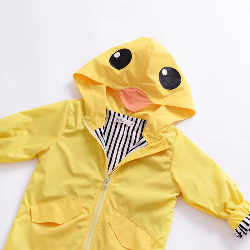 Boys and girls cartoon hooded coat