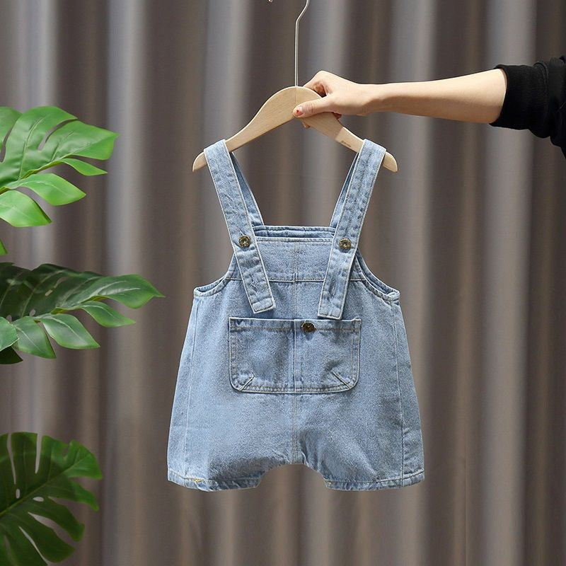 Baby Denim Overalls Shorts New Western Style