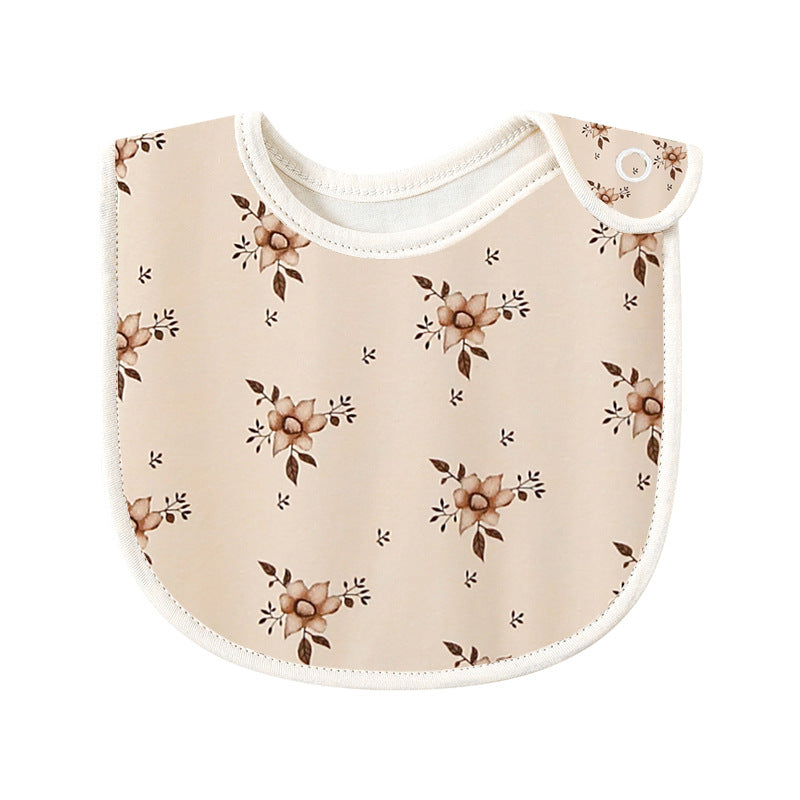 Baby Cotton Cute Printed Spit Towel Baby Bib Rice Pocket