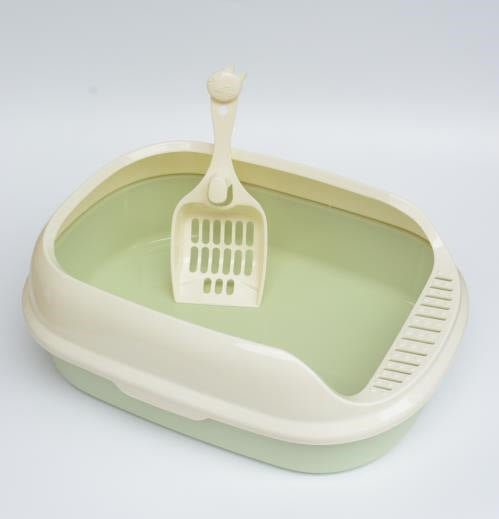 Pet Cat Litter Box With Shovel High-side Polyester Cat Litter Box