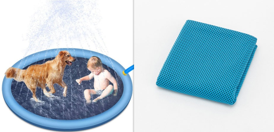 Fountain play mat Non-Slip Splash Pad For Kids And Pet Dog Pool Summer Outdoor Water Toys