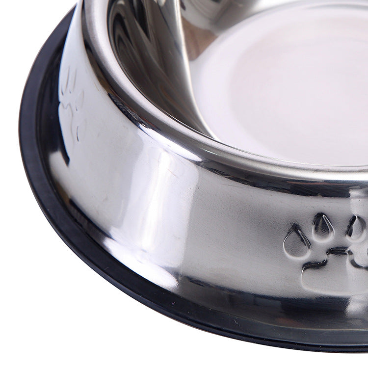 Stainless Steel Dog Bowls, Dog Feeding Bowls, Dog Plate Bowls with Rubber Base, small ,Medium and Large Pet Feeder Bowls and Water Bowls