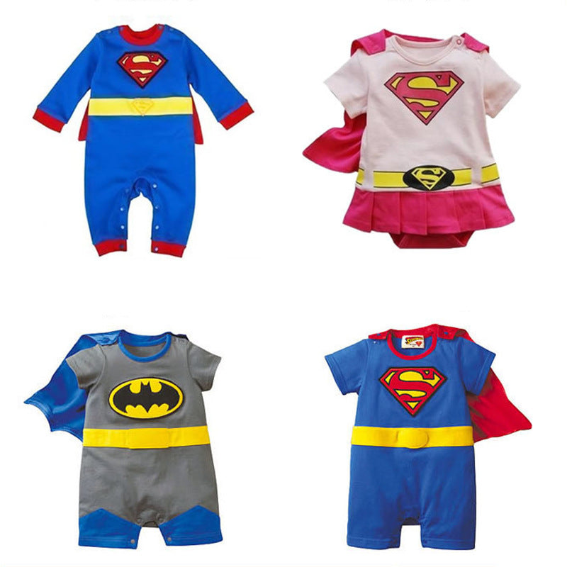 A Generation Of Superman Jumpsuit Batman New Children's Clothes Infant Jumpsuit Hip Clothes Children's Climbing Clothes