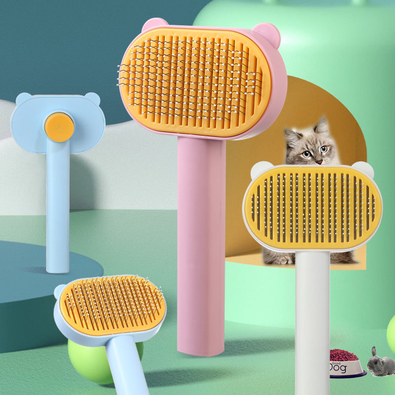 Pet Comb Long Hair Removal Comb Pet Hair Removal Comb Cats And Dog comb Floating Hair Beauty Self-cleaning Needle Comb Cat Supplies