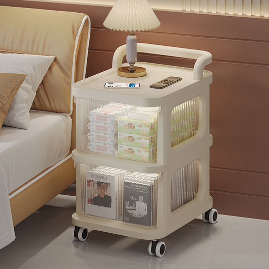 Baby Storage Rack Snack Storage Rack Baby Products Storage Cabinet Floor Removable Storage Rack Toy Trolley