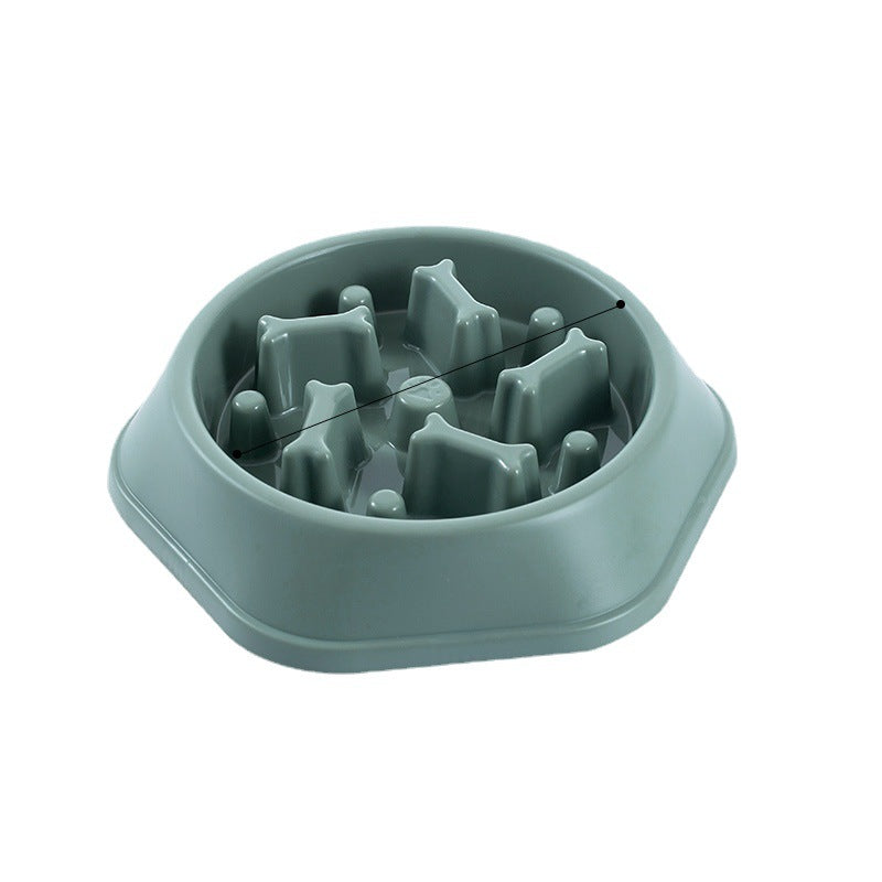 Pet Dog Feeder Pet Bowl Anti-choking Dog Bowl Dog Basin Bone Type Anti-overturning Slow Food Bowl Spot Wholesale