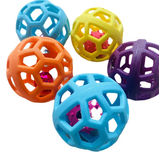 Puppy Pet Toy Hollow Ball TPR Plastic Rubber Ball Christmas Bell Pet Dog Training Toy Ball