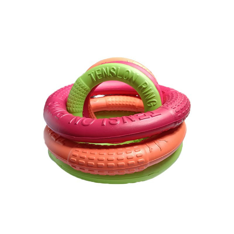 Pet Pull Ring Dog Frisbee Foam Bite-resistant Side Animal Husbandry Training Special Pet  toy Outdoor Solid Ring Flying Saucer Toy